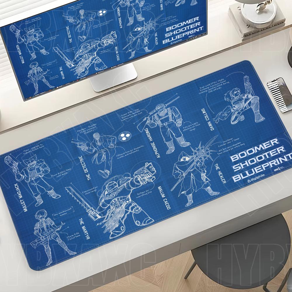Pc Gaming Drawing - Siyah Büyük Mouse Pad Mühendis Mekanik