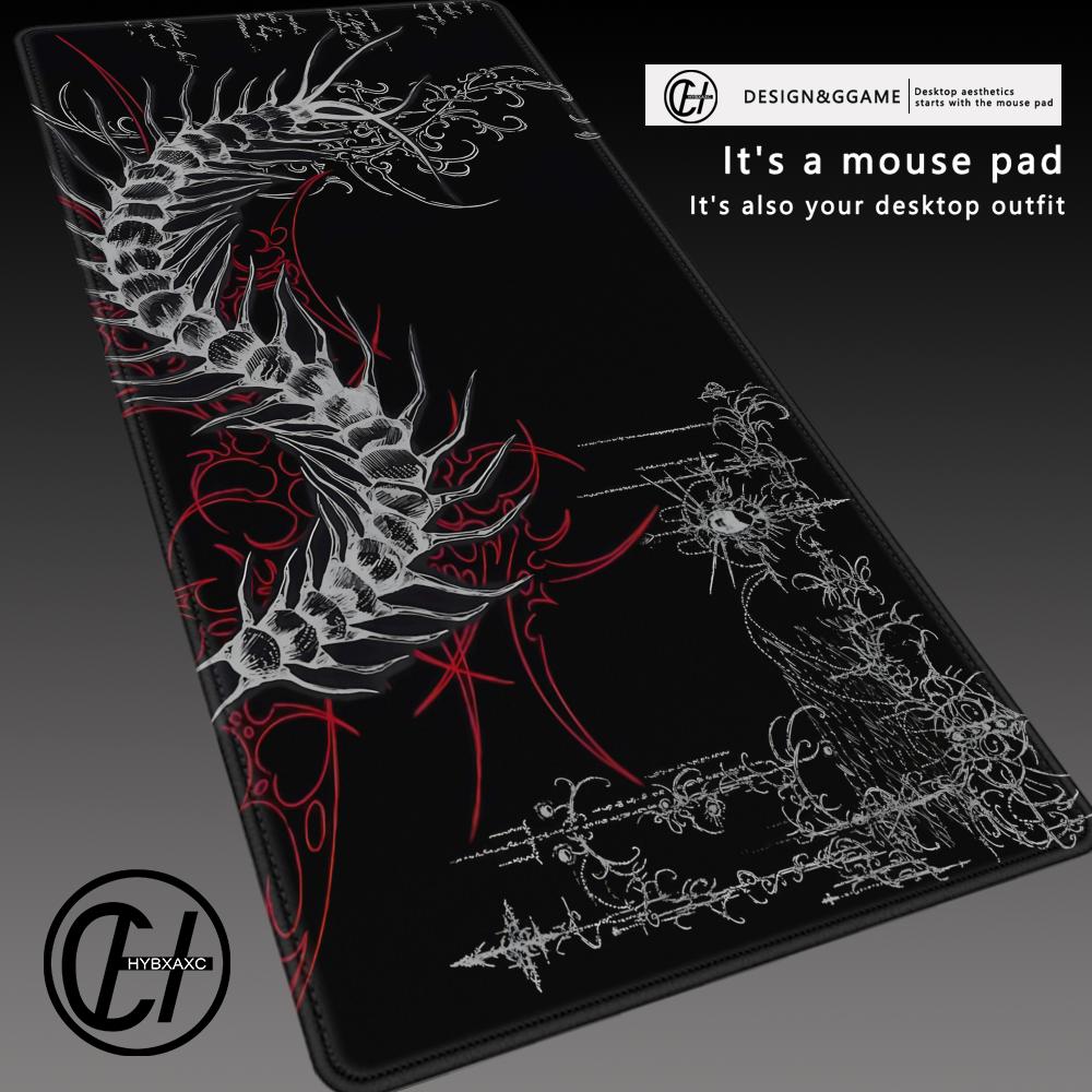 Pc Gaming White - Siyah Beyaz Gotik Mouse Pad Büyük