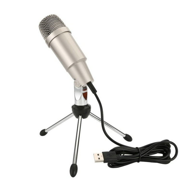 Pc Gaming Youtuber - Profesyonel USB Kondenser Mikrofon Metal Kablolu