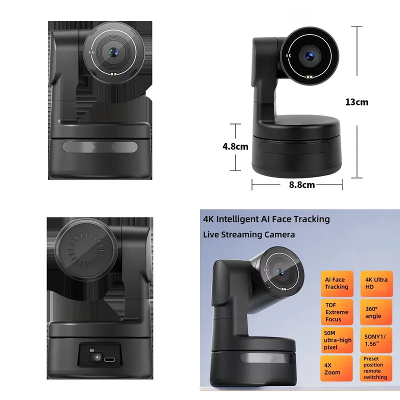 Webcam 4K - PC için Küçük 4K PTZ Web