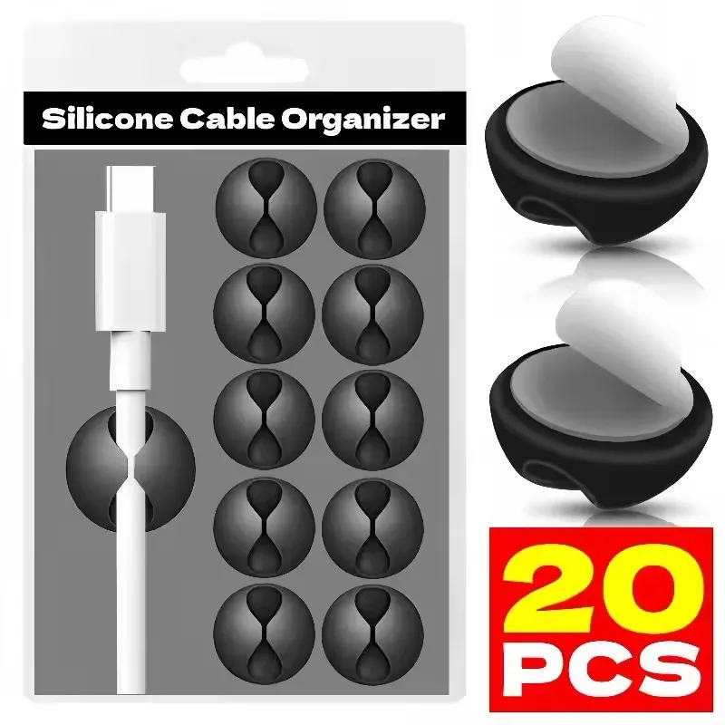 Cable Management Sleeve - Kablo Klipsleri Telefon Kablosu Tutucu USB