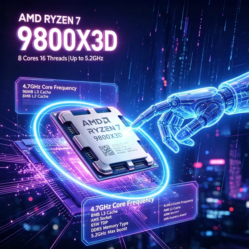 Pc Gaming Ryzen - AMD Ryzen 7 9800X3D AM5 Oyun