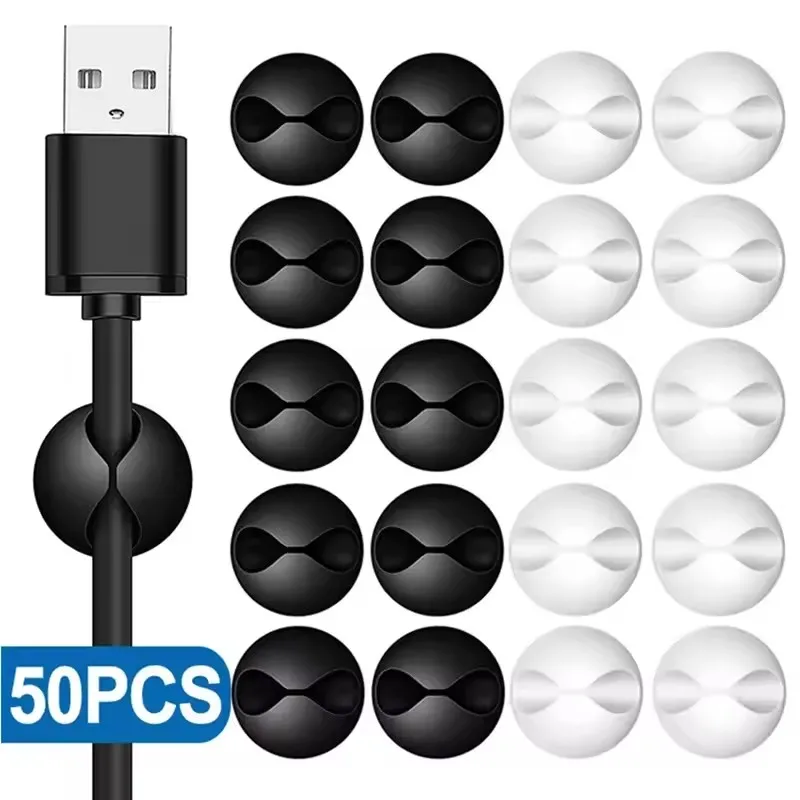 Cable Management Sleeve - 5/50 adet Mini kablo düzenleyici silikon