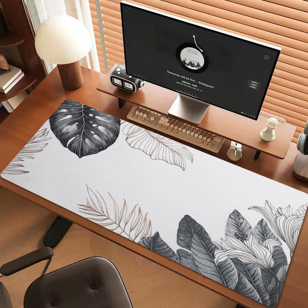 Pc Gaming Drawing - XXL Oyun Mouse Pad'i Tropikal Monstera