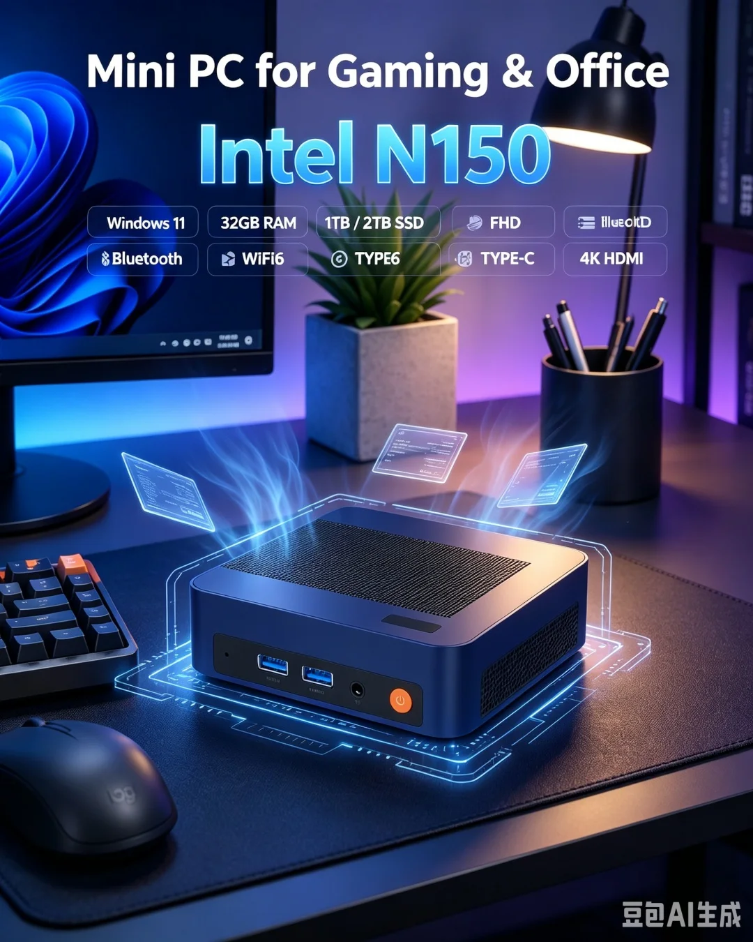 Canlı Çok Renkli Intel N150 Mi - Pc Gaming Editing incelemesi ve fiyatı