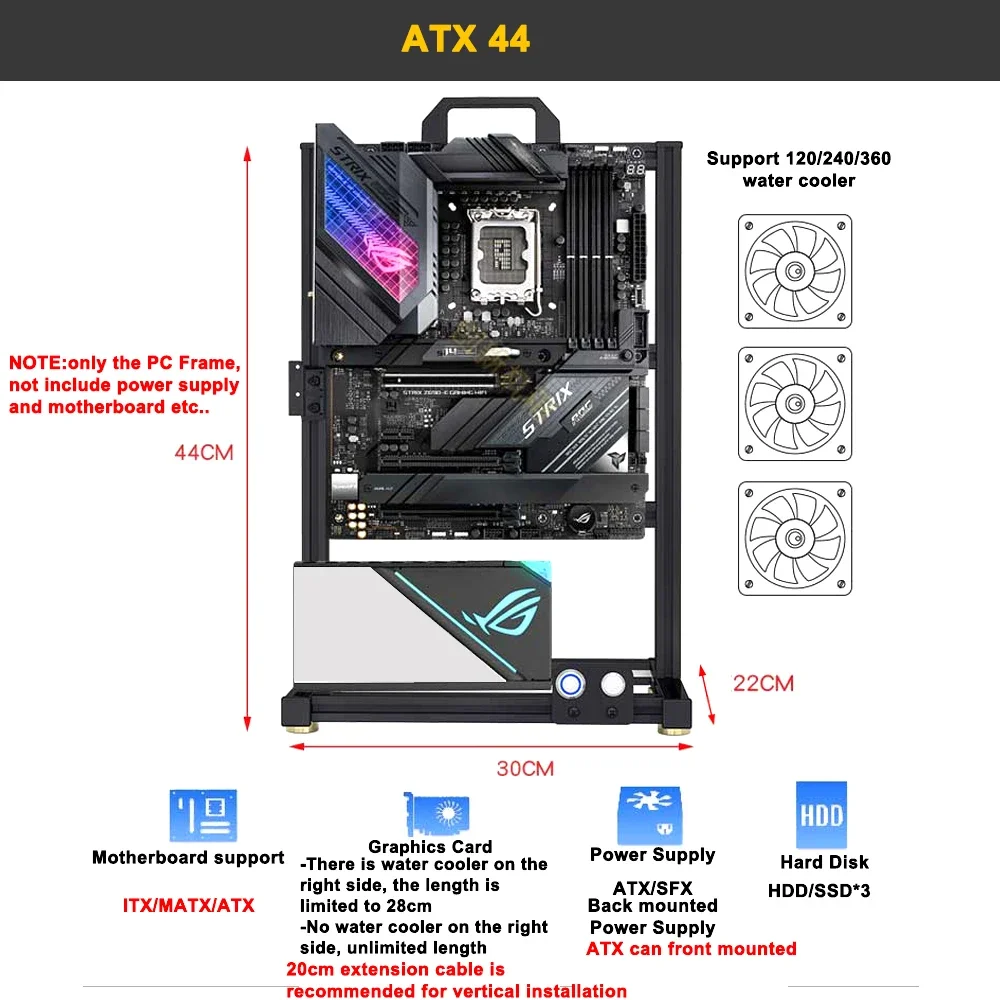 Modding EATX Açık PC Kasa Çerç - Pc Gaming Center incelemesi ve fiyatı