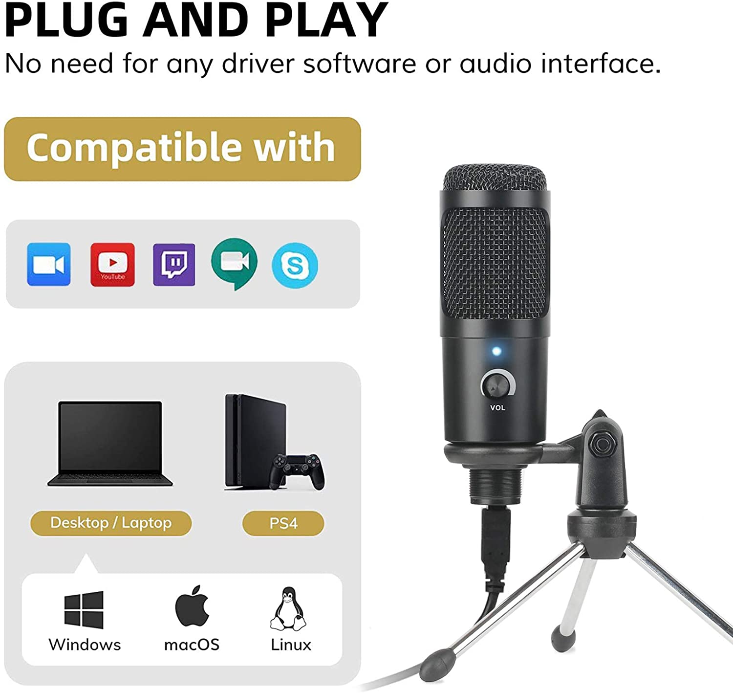 USB kondenser mikrofon kayıt m - Pc Gaming Youtuber incelemesi ve fiyatı