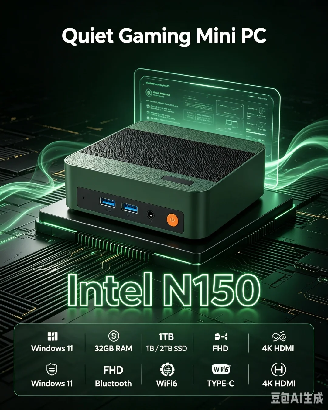 Çok Renkli Mini PC Intel N150, - Pc Gaming Editing incelemesi ve fiyatı