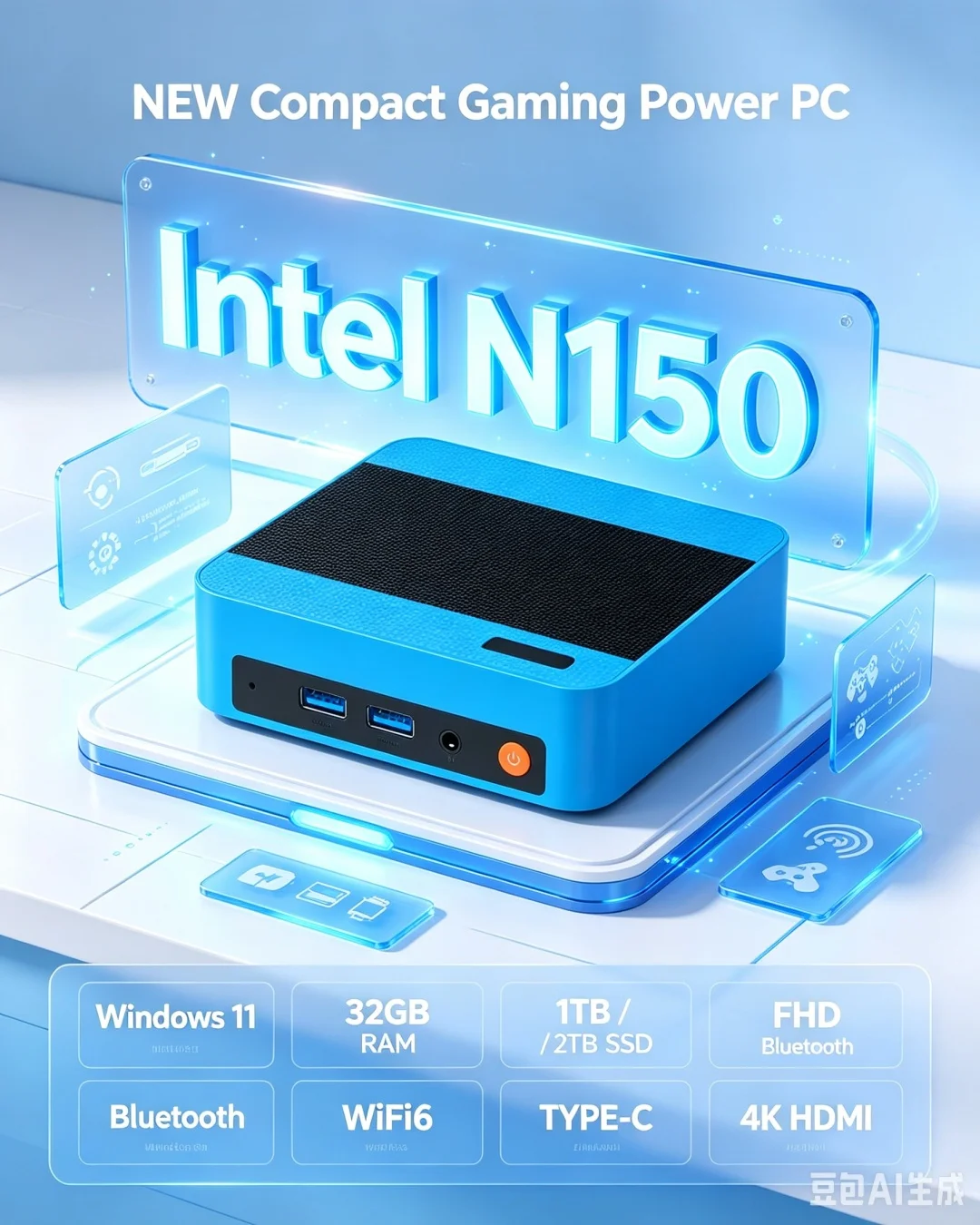 Çok Renkli Mini PC Intel N150, - Pc Gaming Editing incelemesi ve fiyatı