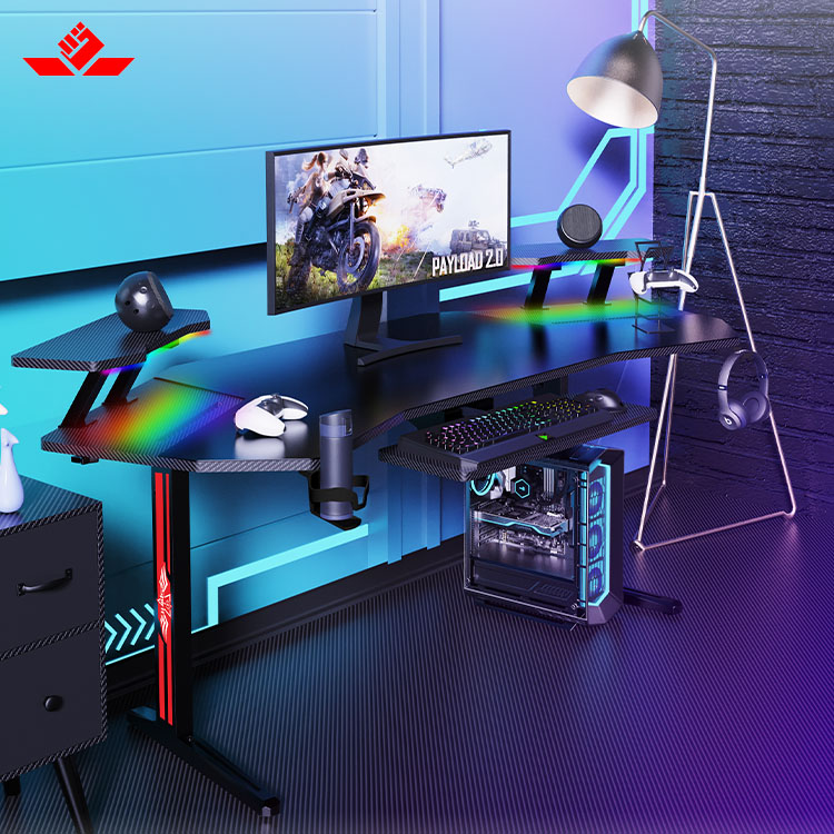 70 İnç Büyük RGB LED Işıklı E- - Pc Gaming Desk incelemesi ve fiyatı