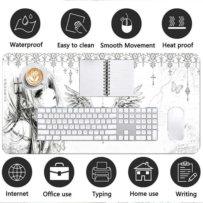 Deri Mousepad Siyah Beyaz Anim - Pc Gaming White incelemesi ve fiyatı