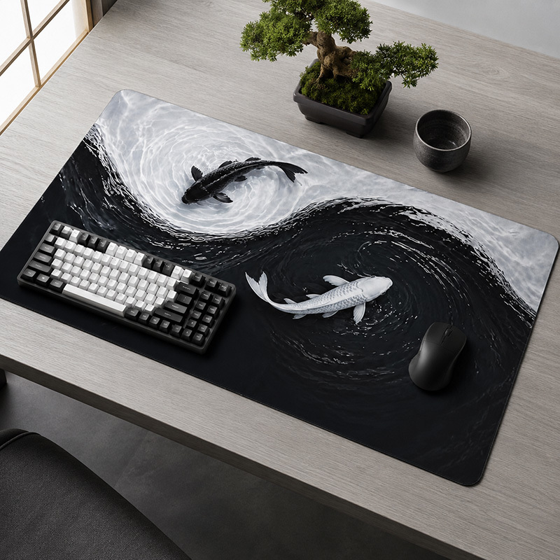 Siyah Beyaz Koi Mouse Pad Game - Pc Gaming White incelemesi ve fiyatı